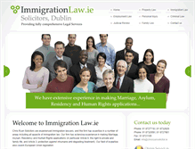 Tablet Screenshot of immigrationlaw.ie
